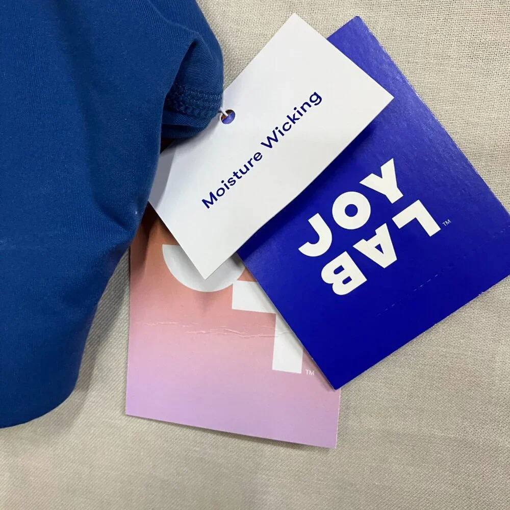 WT JoyLab Women's L Deep Sea Blue Strappy Athletic Sports Bra Removable Pads - Picture 5 of 13